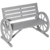 OutSunny Bench 590 x 1,055 x 750 mm Fir Wood Charcoal grey