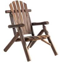 OutSunny Chair Fir Wood 690 x 830 x 990 mm Carbonized Color