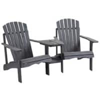 OutSunny Chair Fir Wood 870 x 1,700 x 940 mm Dark Grey