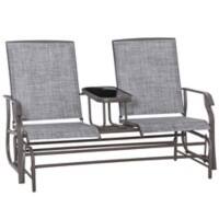 OutSunny Chair 780 x 1,470 x 1,015 mm Metal, Breathable Mesh Fabric Grey