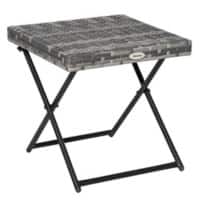 OutSunny Coffee Table 867-034GY PE Rattan,Steel Frame 400 x 400 x 400 mm