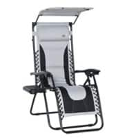 OutSunny Lounge Chair ‎Alloy Steel 650 x 890 x 1,130 mm Grey