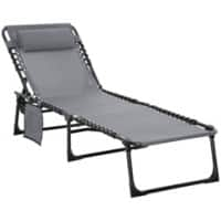 OutSunny Mesh Fabric, Steel Lounge Chair 84B-812V70GY Grey