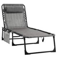 OutSunny Mesh Fabric, Steel Lounge Chair 84B-812V70 Mixed-grey