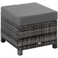 OutSunny PE (Polyethylene) rattan, Ottoman 841-002GY Grey