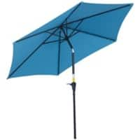 OutSunny Parasol Aluminum, Metal, PL (Polyester) fabric Blue