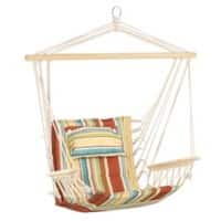 OutSunny Swing Chair PL (Polyester) fabric, Wood, Cotton Multi-Color Stripe