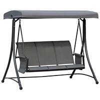 OutSunny Swing Steel, Aluminum, PL (Polyester), Texteline Charcoal grey 1,280 x 1,960 x 1,720 mm