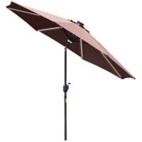 OutSunny Umbrella Steel, Aluminum, PL (Polyester) Brown