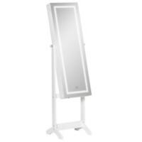 HOMCOM Cabinet Glass,MDF (Medium-Density Fibreboard) White 46 x 36.5 x 151.5 cm