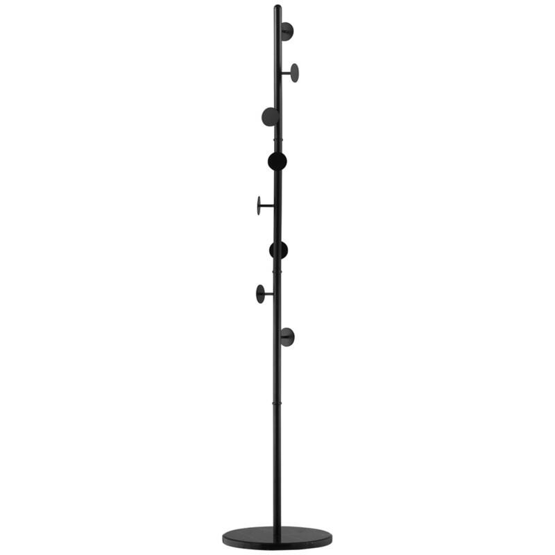 HOMCOM Coat Rack Marble,Steel Black 35 x 35 x 170 cm