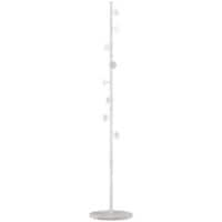 HOMCOM Coat Rack Marble,Steel White 35 x 35 x 170 cm