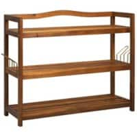 HOMCOM Shoe Rack Acacia Wood Teak 7.4 x 2.6 x 6.2 cm