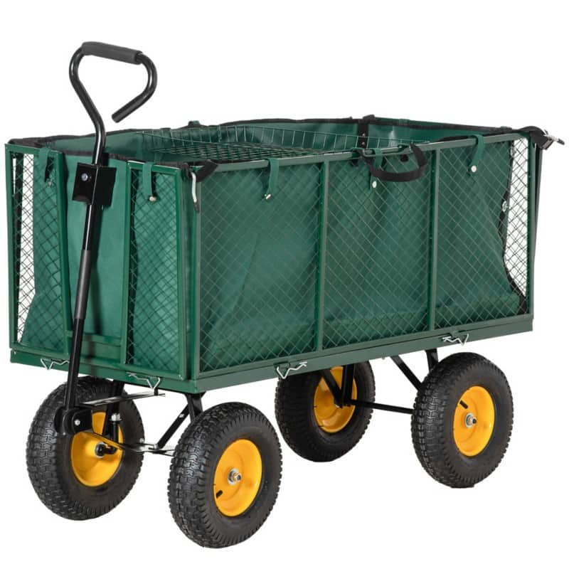 OutSunny Cart dark green 570 x 1,380 x 840 mm