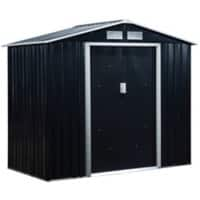 OutSunny Garden Shed 1.3 x 2.13 x 1.85 m Dark Grey