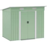 OutSunny Garden Shed 1.3 x 2.07 x 1.82 m Lignt Green