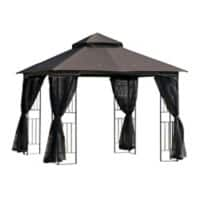 OutSunny Gazebo 2.99 x 2.99 x 2.74 m Coffee