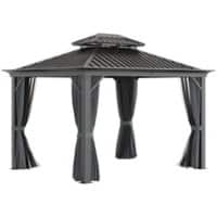 OutSunny Gazebo 3 x 3.65 x 2.91 m Dark Grey