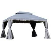 OutSunny Gazebo 2.9 x 3.9 x 2.8 m Grey