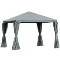 OutSunny Gazebo 3 x 3 x 2.7 m Grey