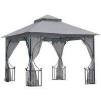 OutSunny Gazebo 2.95 x 2.95 x 2.75 m Light Grey