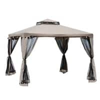 OutSunny Gazebo 2.94 x 2.94 x 2.65 m Taupe