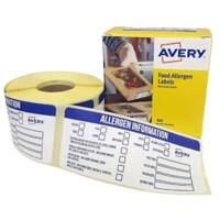 Avery Allergen Labels 50 x 80 mm White Pack of 300
