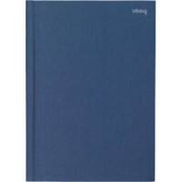 Viking Notebook A4 Ruled Casebound Side Bound Paper Hardback Navy Blue 160 Pages