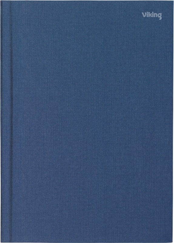 Viking Notebook A5 Ruled Casebound Side Bound Paper Hardback Navy Blue 160 Pages