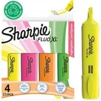 Sharpie FLUO XL Highlighter 1.5-2.7 mm Medium Assorted Pack of 4