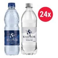 Radnor Hills 24 Bottles of 500 ml Sparkling Spring Water + 24 Bottles of 500 ml Still Water