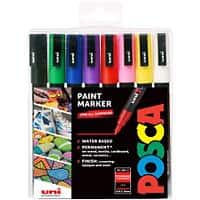 POSCA 153544842 Paint Marker Assorted Medium Bullet 0.9 - 1.3 mm Pack of 8