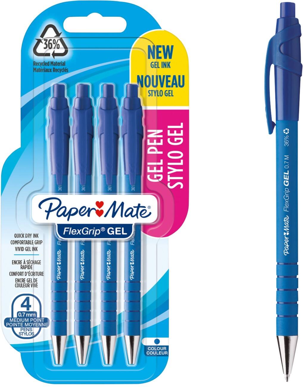 Papermate 2108215 Gel Pen 0.7 Black | Viking Direct UK