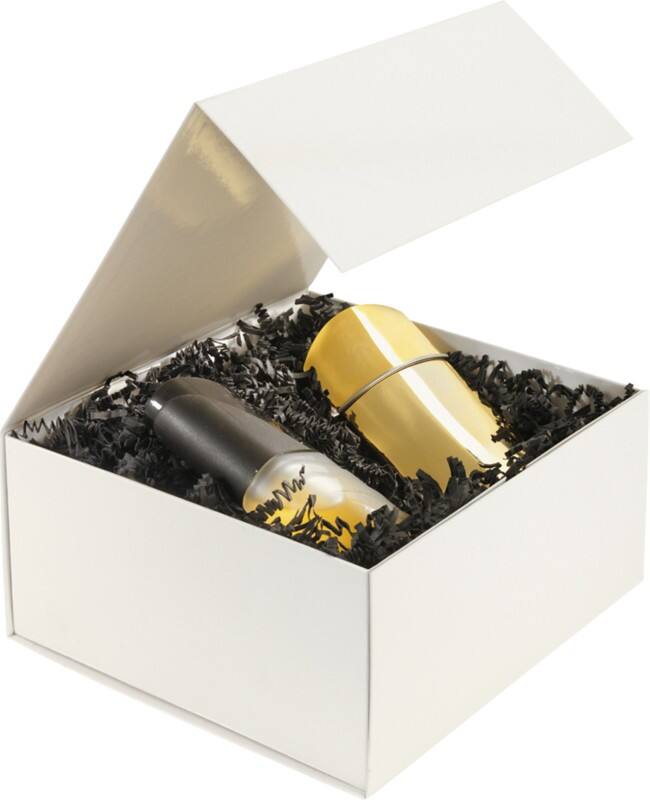 RAJA Gift Box Cardboard 225 (W) x 105 (D) x 225 (H) mm Ivory Pack of 10