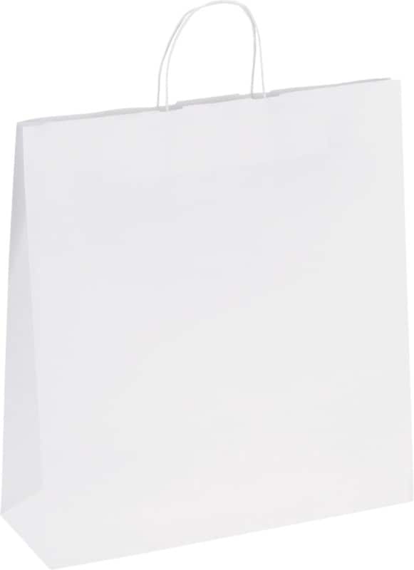 RAJA Carrier Bag Paper White 100 gsm 49 x 15 x 45 cm Pack of 100