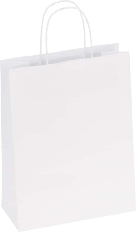 RAJA Carrier Bag Paper White 100 gsm 29 x 10 x 22 cm Pack of 200