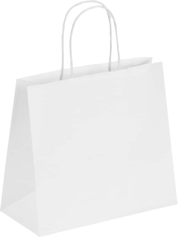 RAJA Carrier Bag Paper White 100 gsm 41 x 13 x 32 cm Pack of 200