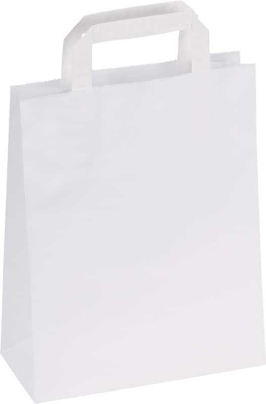 RAJA Carrier Bag Paper White 90 gsm 45 x 17 x 32 cm Pack of 200