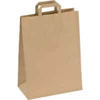 RAJA Carrier Bag Paper Brown 90 gsm 45 x 17 x 32 cm Pack of 200
