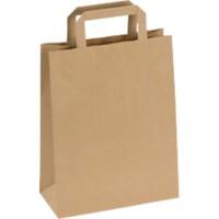 RAJA Carrier Bag Paper Brown 80 gsm 29 x 10 x 22 cm Pack of 250