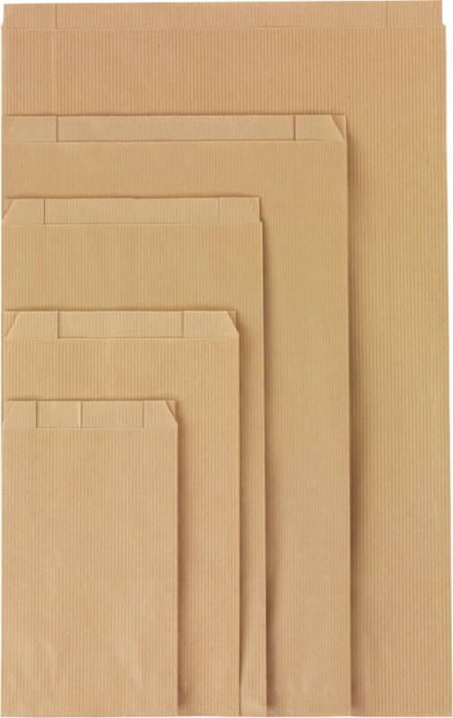 RAJA Bag Kraft Paper Brown 60 gsm 33 x 6 x 18 cm Pack of 250