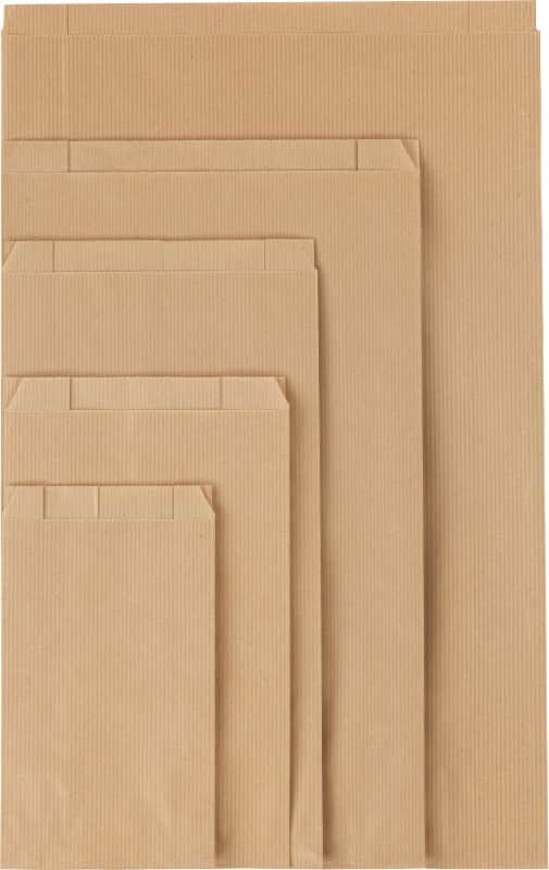 RAJA Bag Kraft Paper Brown 60 gsm 12 x 7 x 12 cm Pack of 250