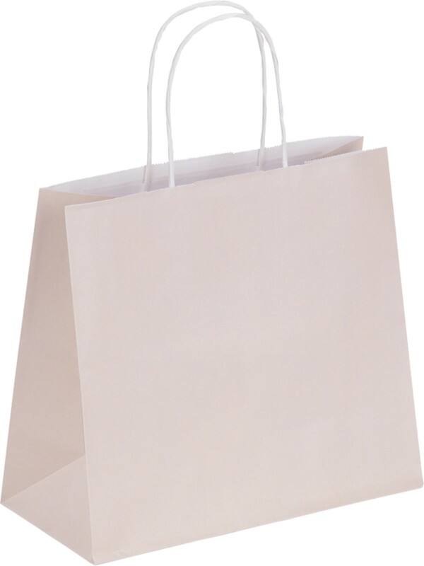 RAJA Carrier Bag Paper Grey 100 gsm 21 x 11 x 24 cm Pack of 50