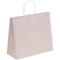 RAJA Carrier Bag Paper Grey 100 gsm 28 x 13 x 32 cm Pack of 50