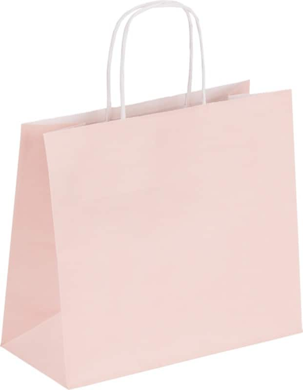 RAJA Carrier Bag Paper Pink 100 gsm 21 x 11 x 24 cm Pack of 50