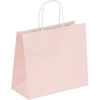 RAJA Carrier Bag Paper Pink 100 gsm 21 x 11 x 24 cm Pack of 50