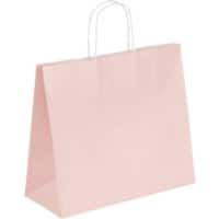 RAJA Carrier Bag Paper Pink 100 gsm 28 x 13 x 32 cm Pack of 50