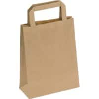 RAJA Carrier Bag Paper Brown 80 gsm 24 x 8 x 18 cm Pack of 50