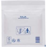 RAJA Padded Envelopes White Plain 160 (W) x 180 (H) mm Peel and Seal 75 gsm Recycled 50% Pack of 100