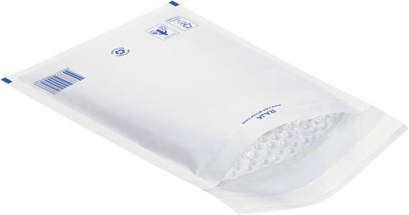RAJA Padded Envelopes White Plain 180 (W) x 260 (H) mm Peel and Seal 75 gsm Recycled 50% Pack of 100